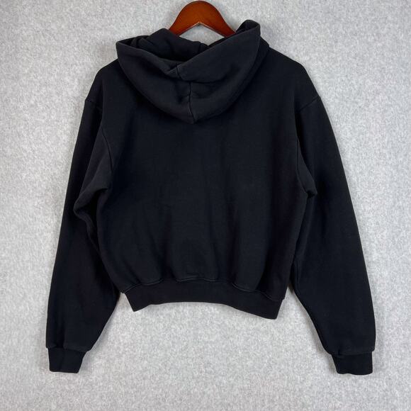 SKIMS Black Onyx Cotton Fleece Full Zip Hoodie Size Small - Picture 4 of 10